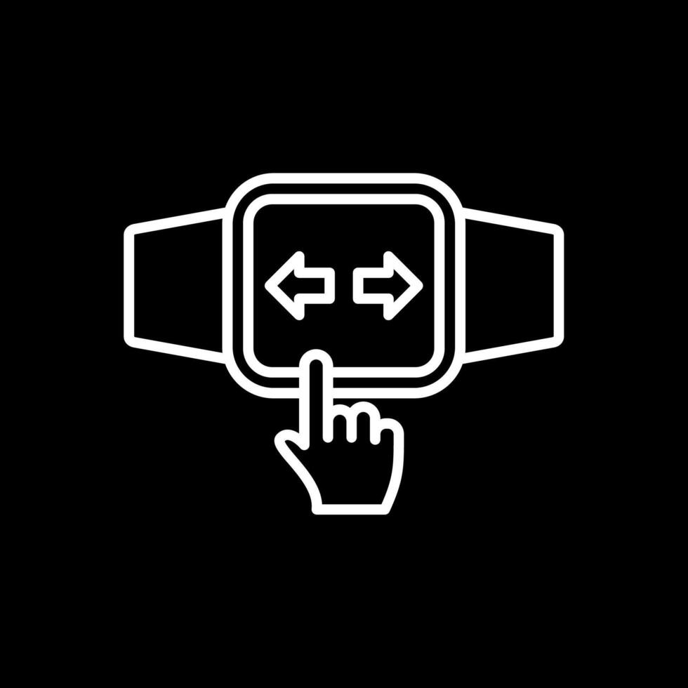 Touchscreen Line Inverted Icon Design vector