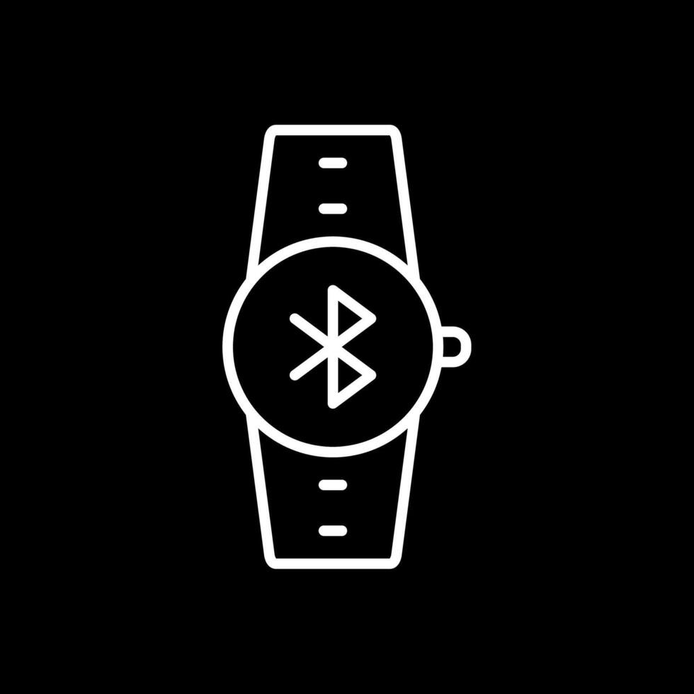 Bluetooth Line Inverted Icon Design vector
