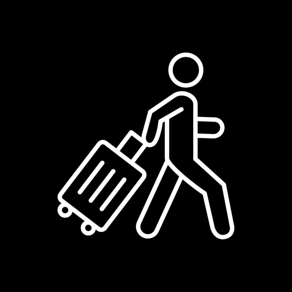 Man Line Inverted Icon Design vector