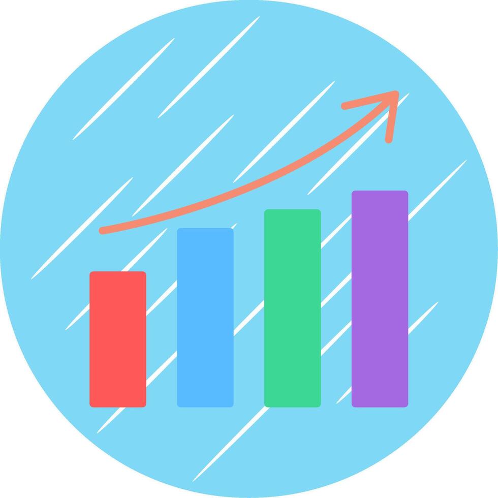 Growth Flat Circle Icon Design vector