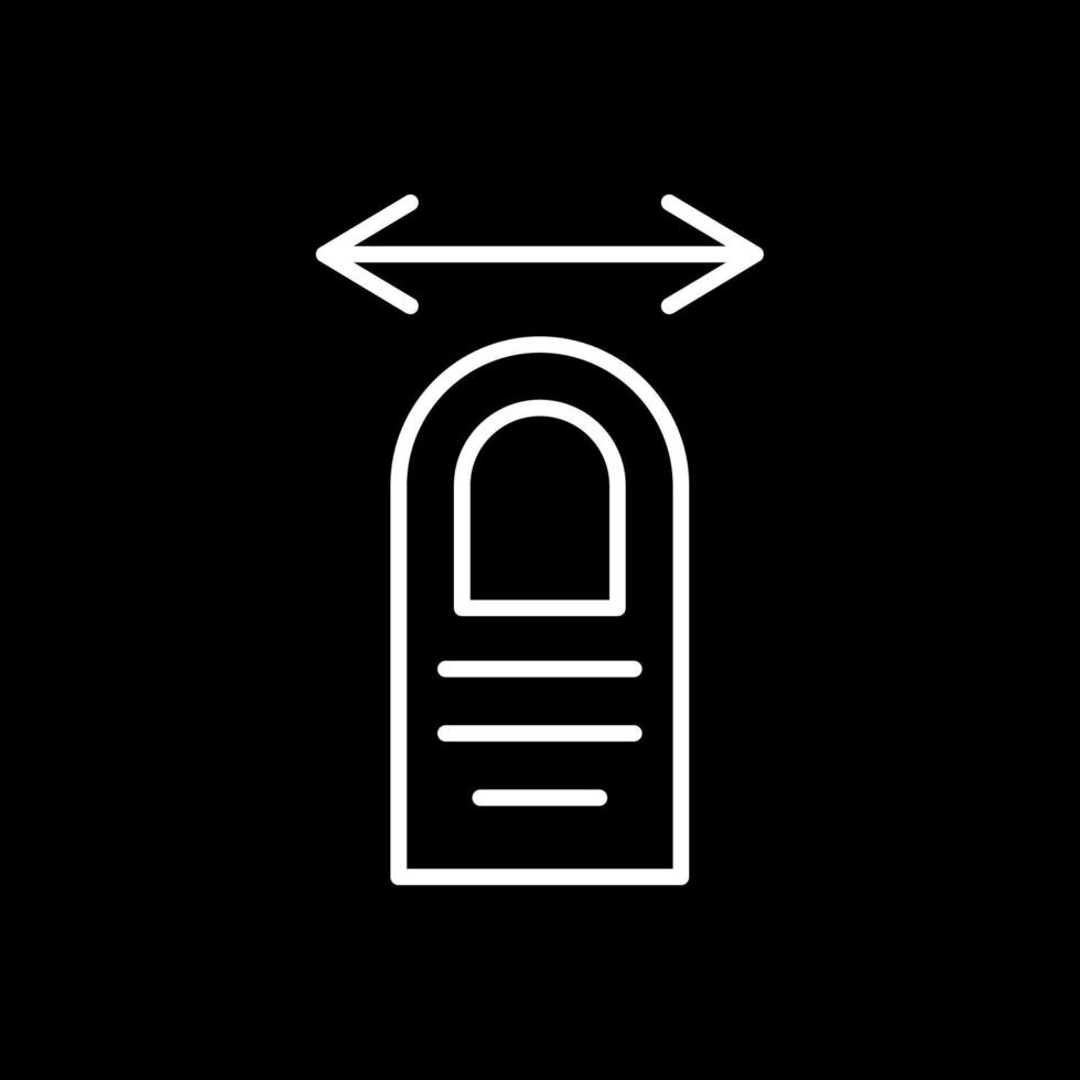 Tap Drag Line Inverted Icon Design vector