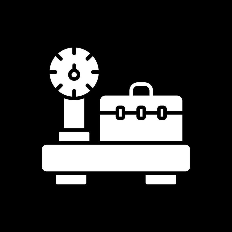 Scales Glyph Inverted Icon Design vector