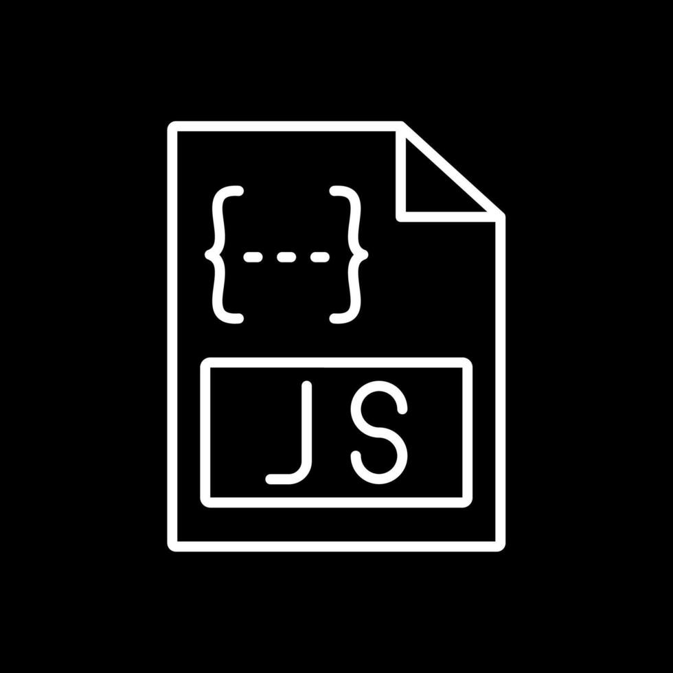 Js Line Inverted Icon Design vector