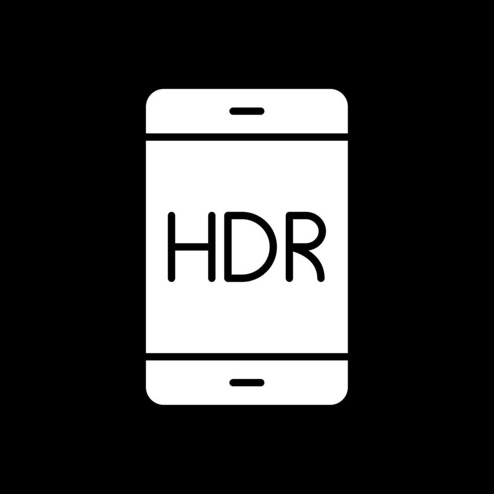 Mobile Glyph Inverted Icon Design vector