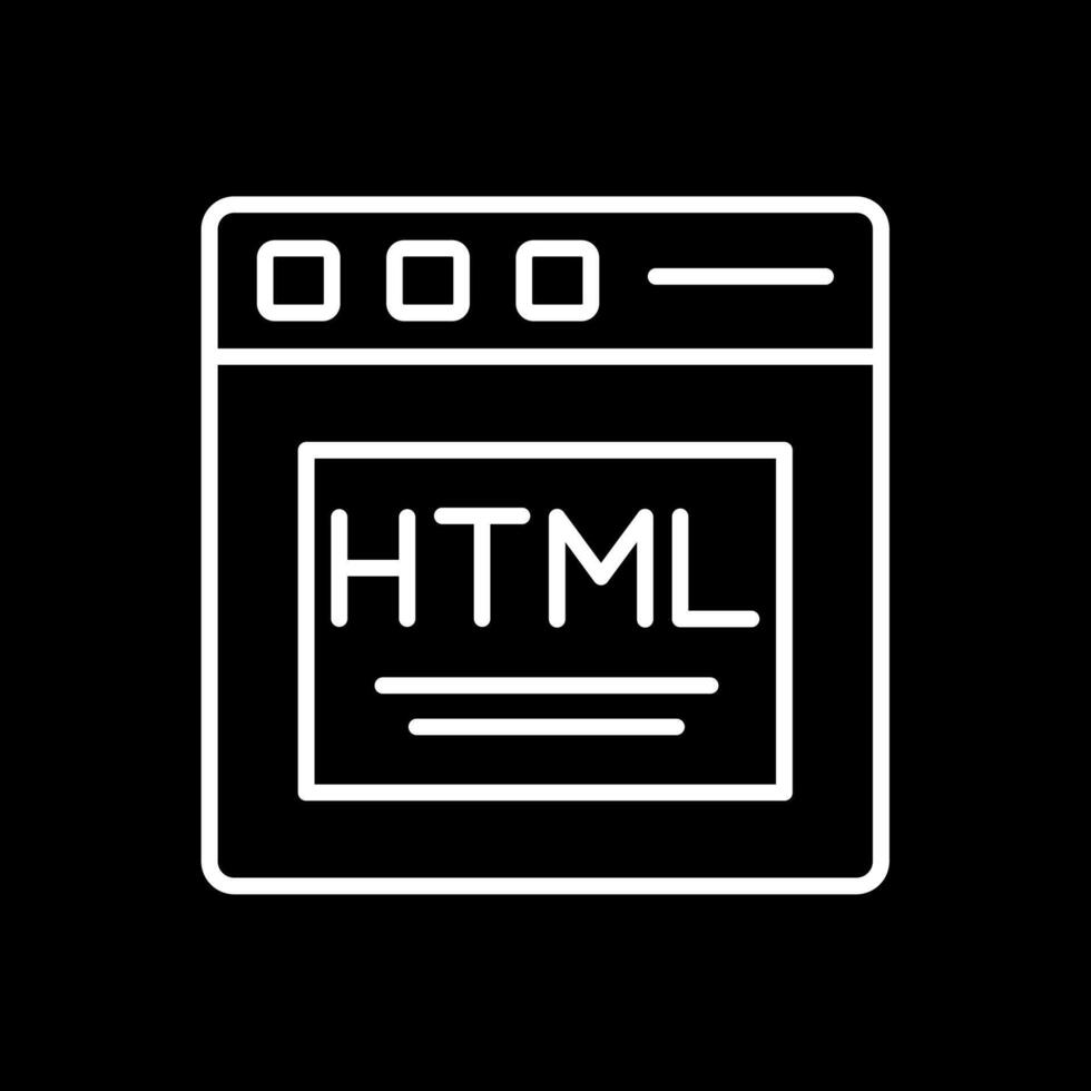 Html Line Inverted Icon Design vector