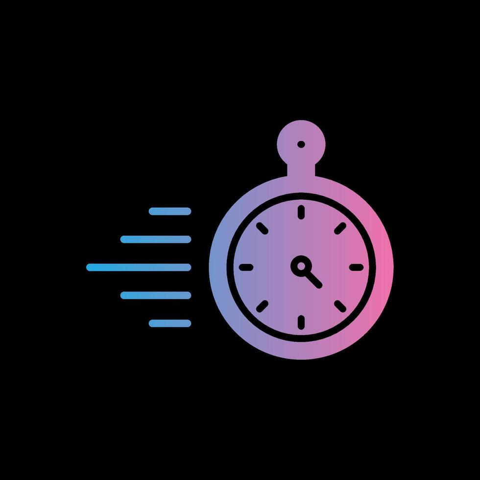 Timer Glyph Inverted Icon Design vector