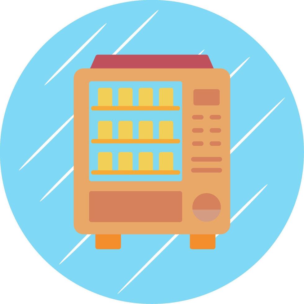 Vending Machine Flat Circle Icon Design vector