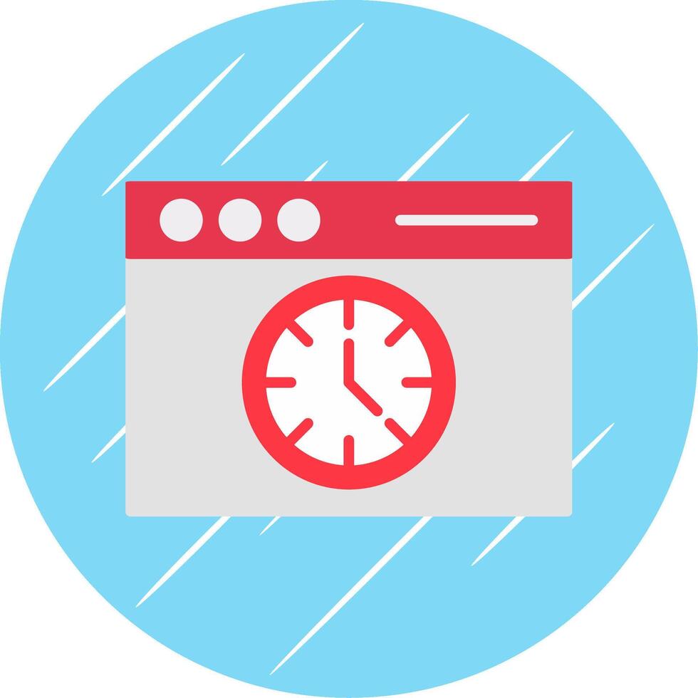 Page Speed Flat Circle Icon Design vector