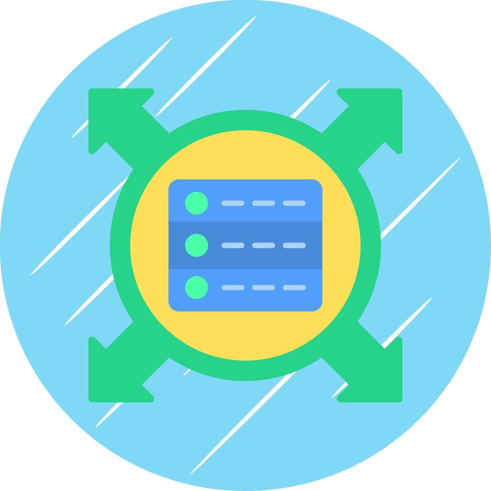 Data Driven Flat Circle Icon Design vector