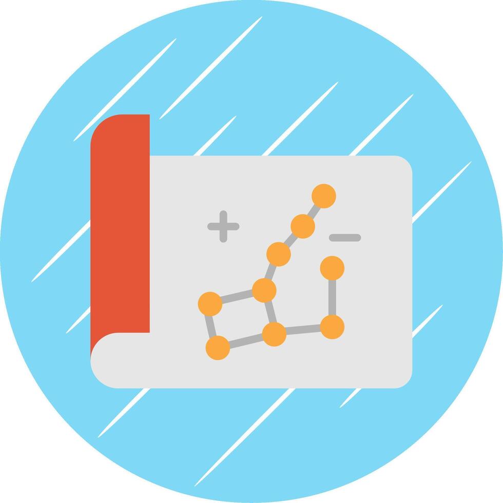 Constellation Flat Circle Icon Design vector
