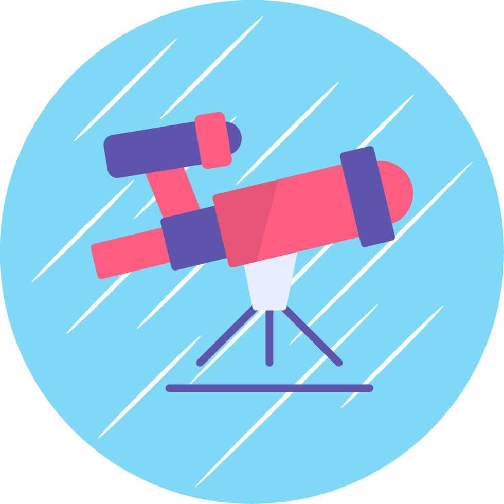 Telescope Flat Circle Icon Design vector