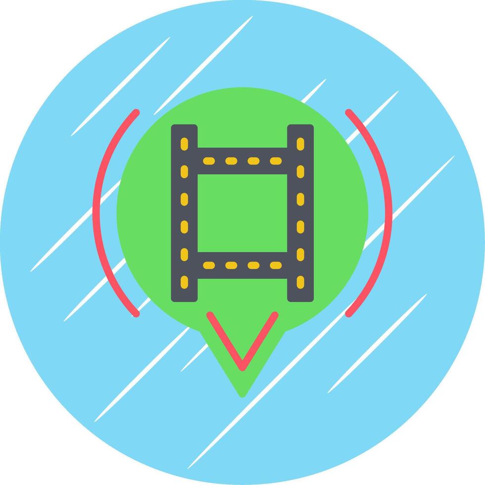 Film Flat Circle Icon Design vector