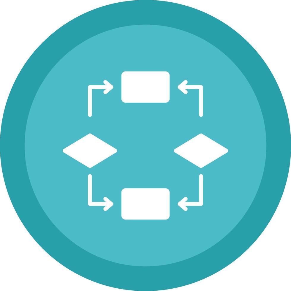 Algorithm Line Shadow Circle Icon Design vector