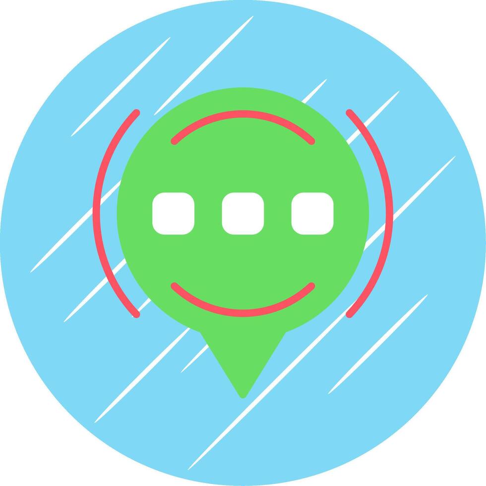 Talk Flat Circle Icon Design vector