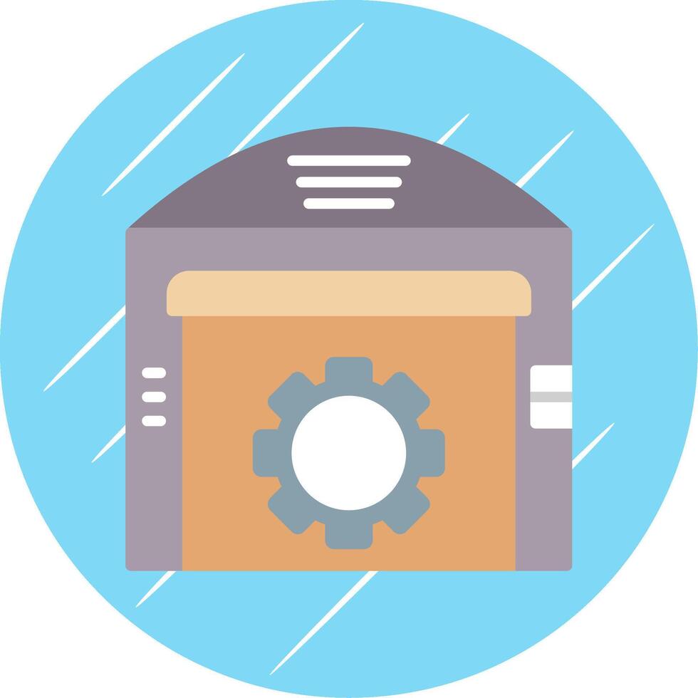 Warehouse Flat Circle Icon Design vector