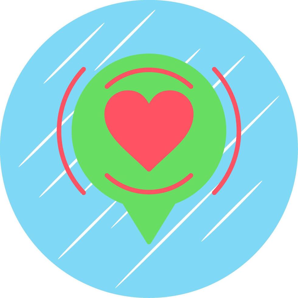 Love Flat Circle Icon Design vector