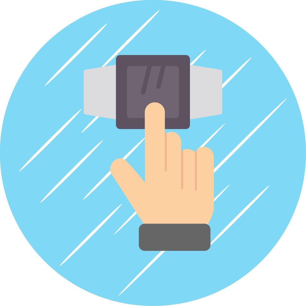 Smartwatch Flat Circle Icon Design vector