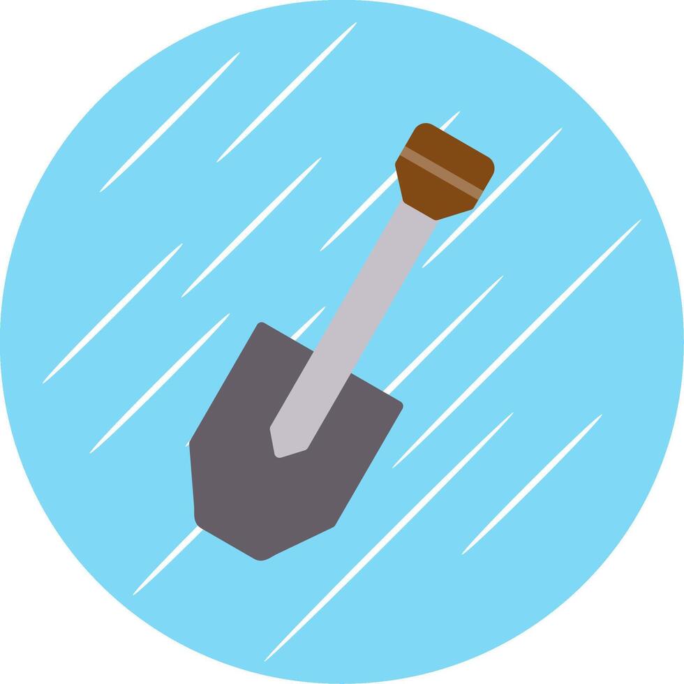 Spade Flat Circle Icon Design vector