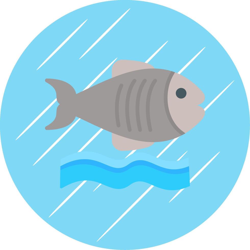Flounder Flat Circle Icon Design vector