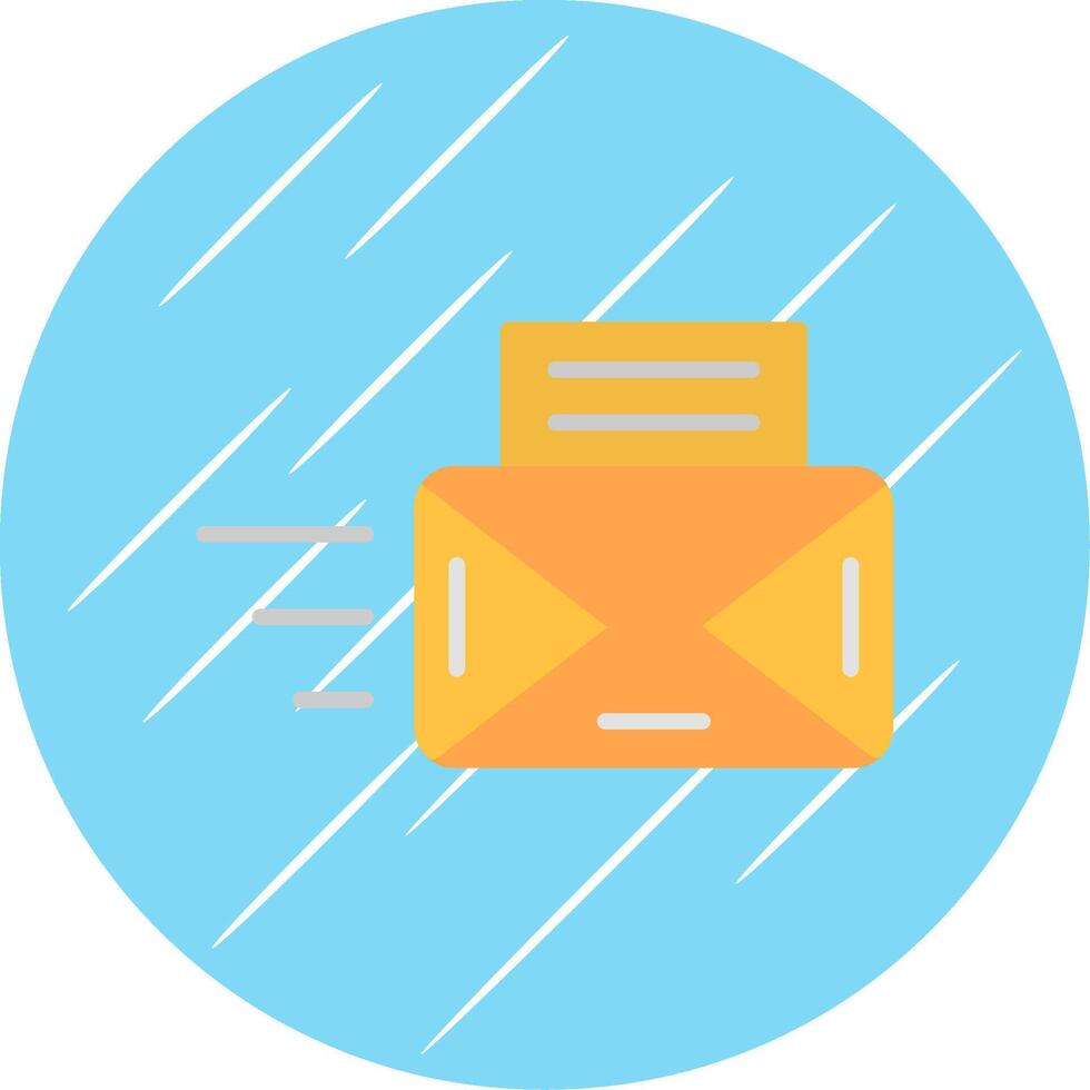 Envelope Flat Circle Icon Design vector