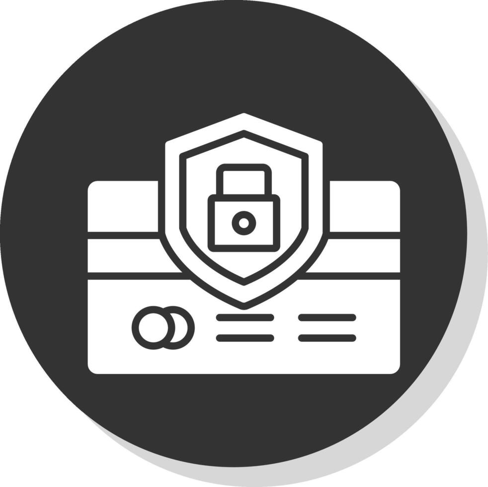 Credit Card Security Glyph Shadow Circle Icon Design vector