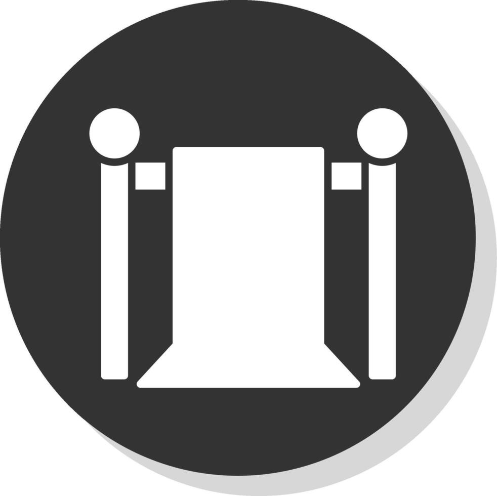 Green Screen Glyph Shadow Circle Icon Design vector