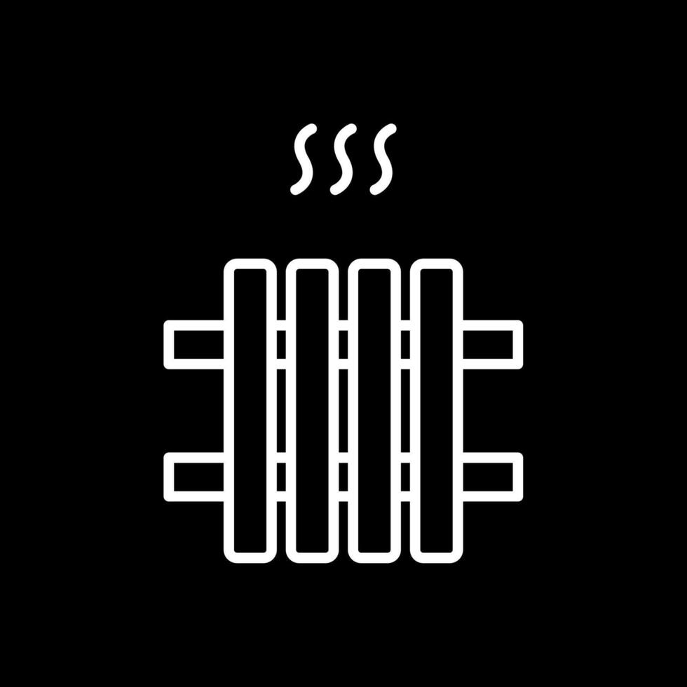 Radiator Line Inverted Icon Design vector