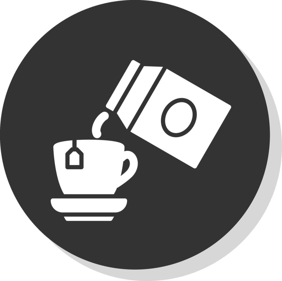 Pour Milk Glyph Shadow Circle Icon Design vector