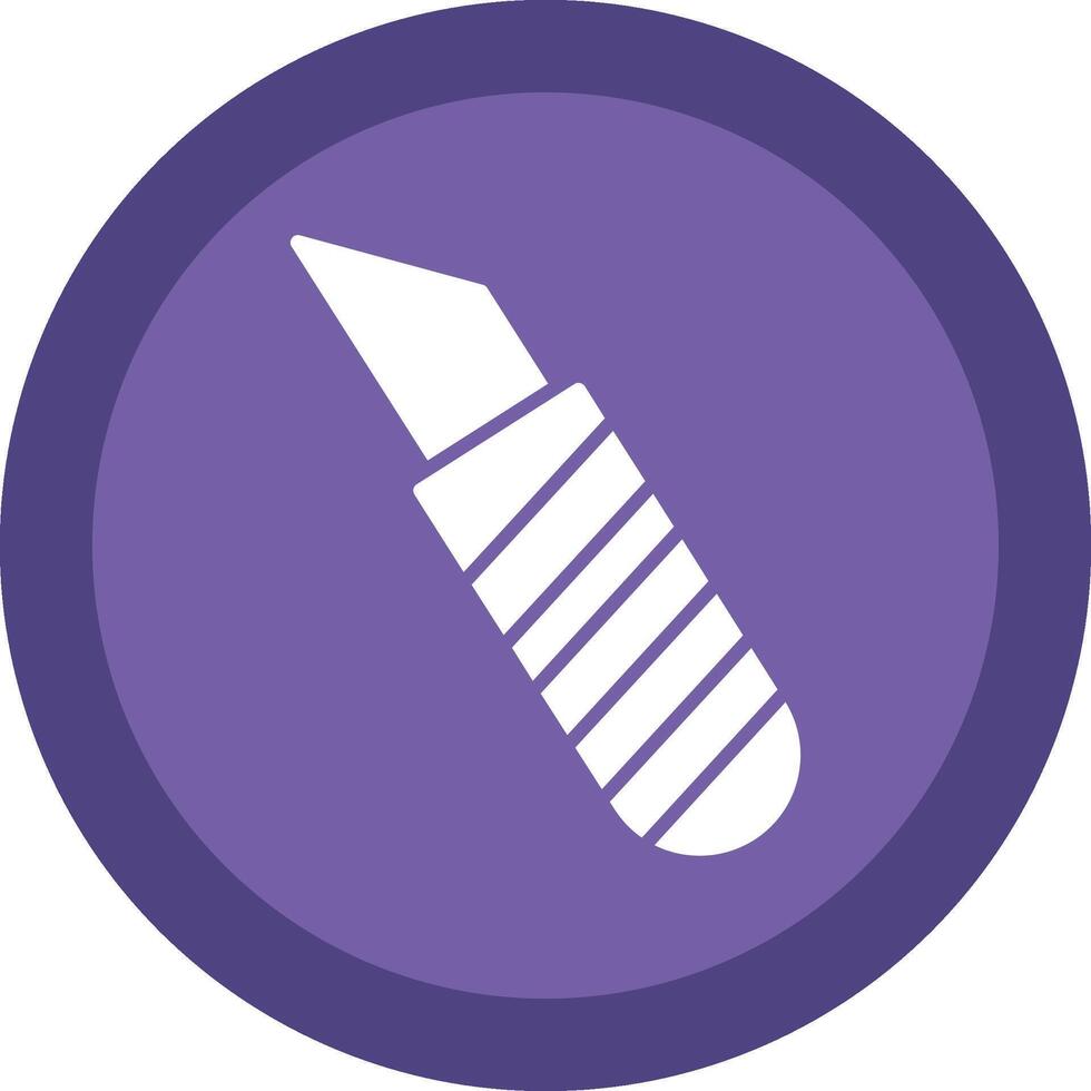 Cutting Knife Glyph Due Circle Icon Design vector
