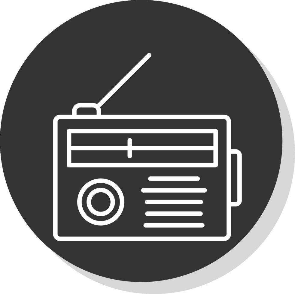 Radio Glyph Due Circle Icon Design vector