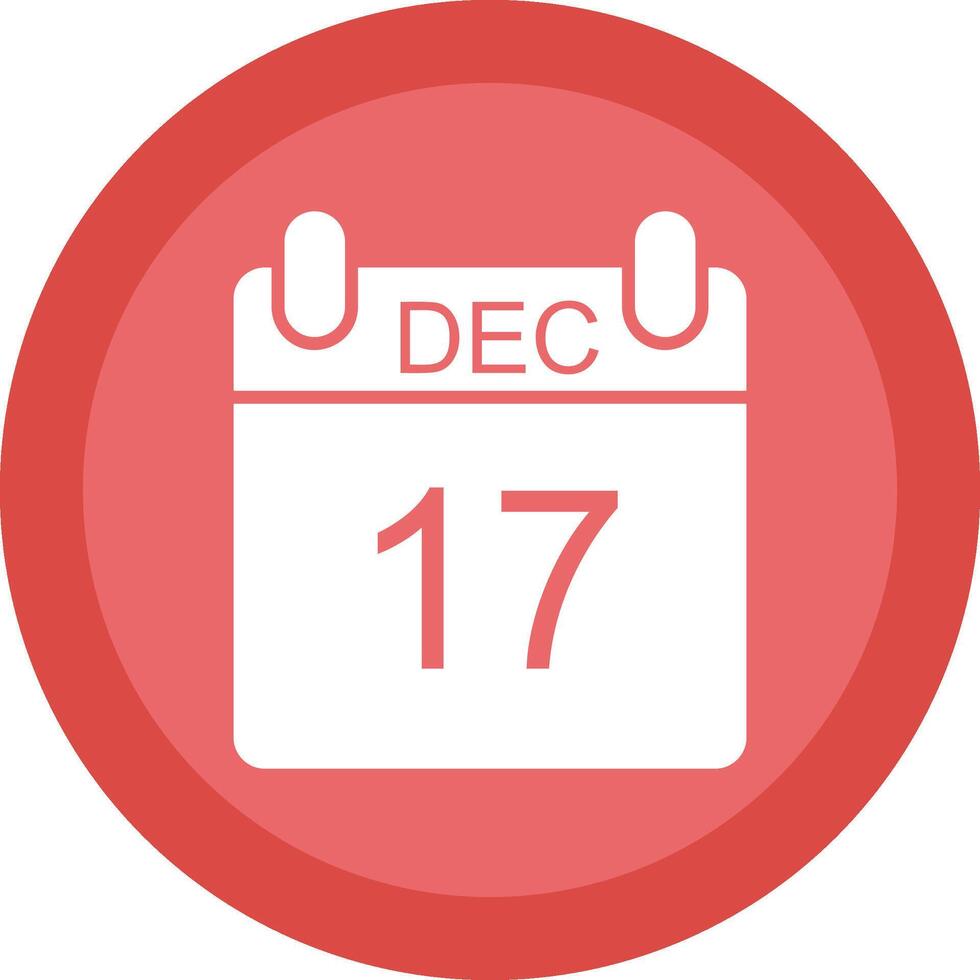 December Glyph Due Circle Icon Design vector