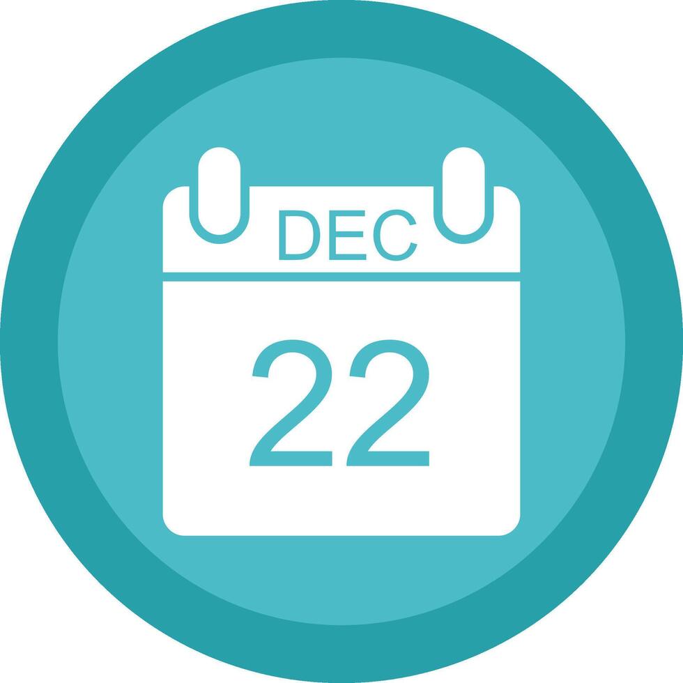 December Glyph Due Circle Icon Design vector