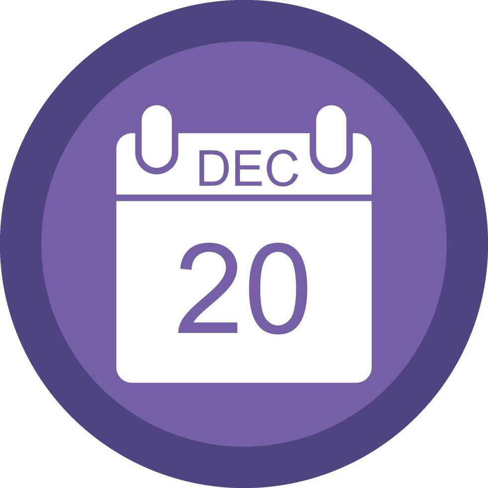 December Glyph Due Circle Icon Design vector