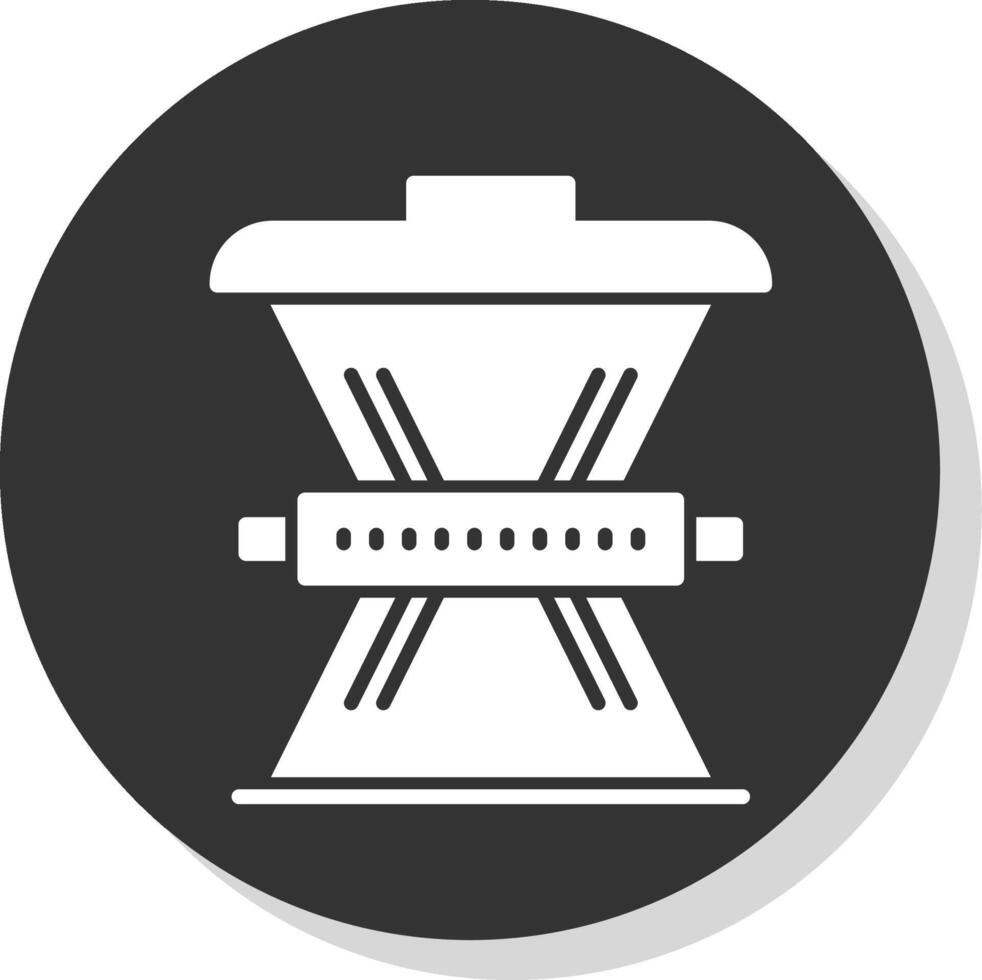 Waste Reduction Glyph Shadow Circle Icon Design vector