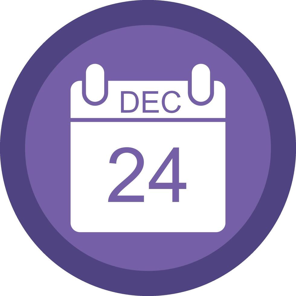 December Glyph Due Circle Icon Design vector