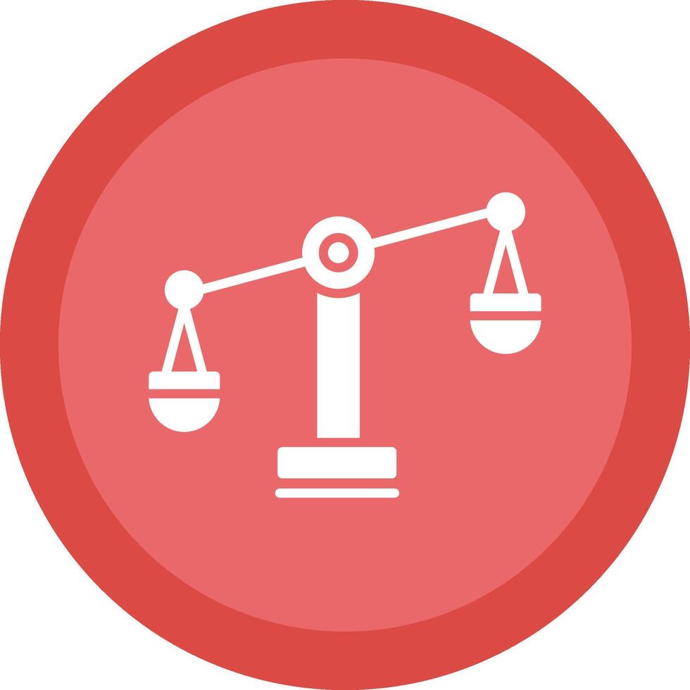 Balance Scale Glyph Due Circle Icon Design vector