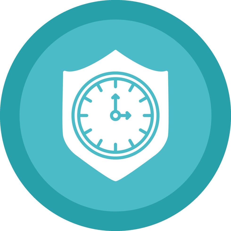 Reliablity Glyph Due Circle Icon Design vector
