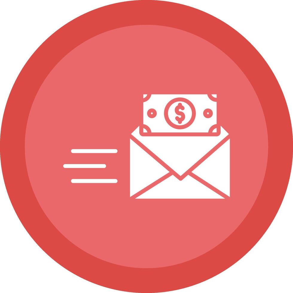 Bribe Glyph Due Circle Icon Design vector
