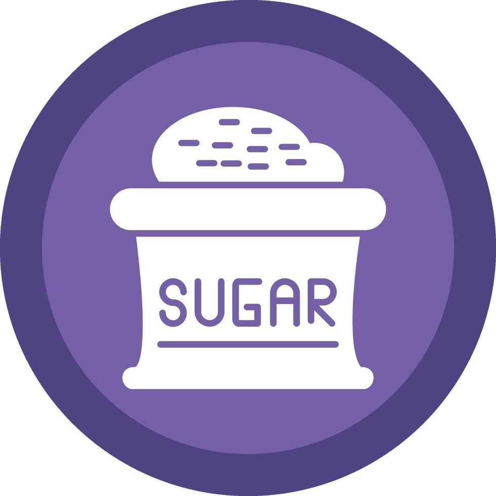 Sugar Glyph Due Circle Icon Design vector