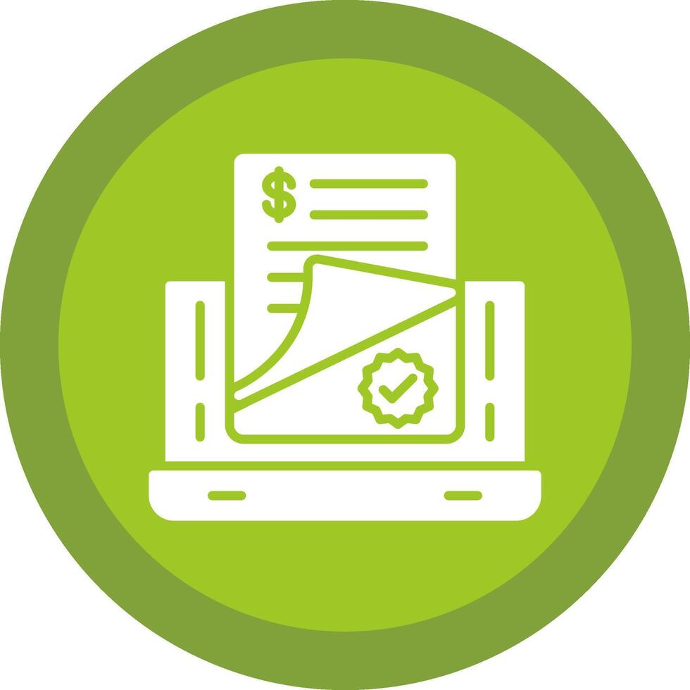 Release Glyph Due Circle Icon Design vector