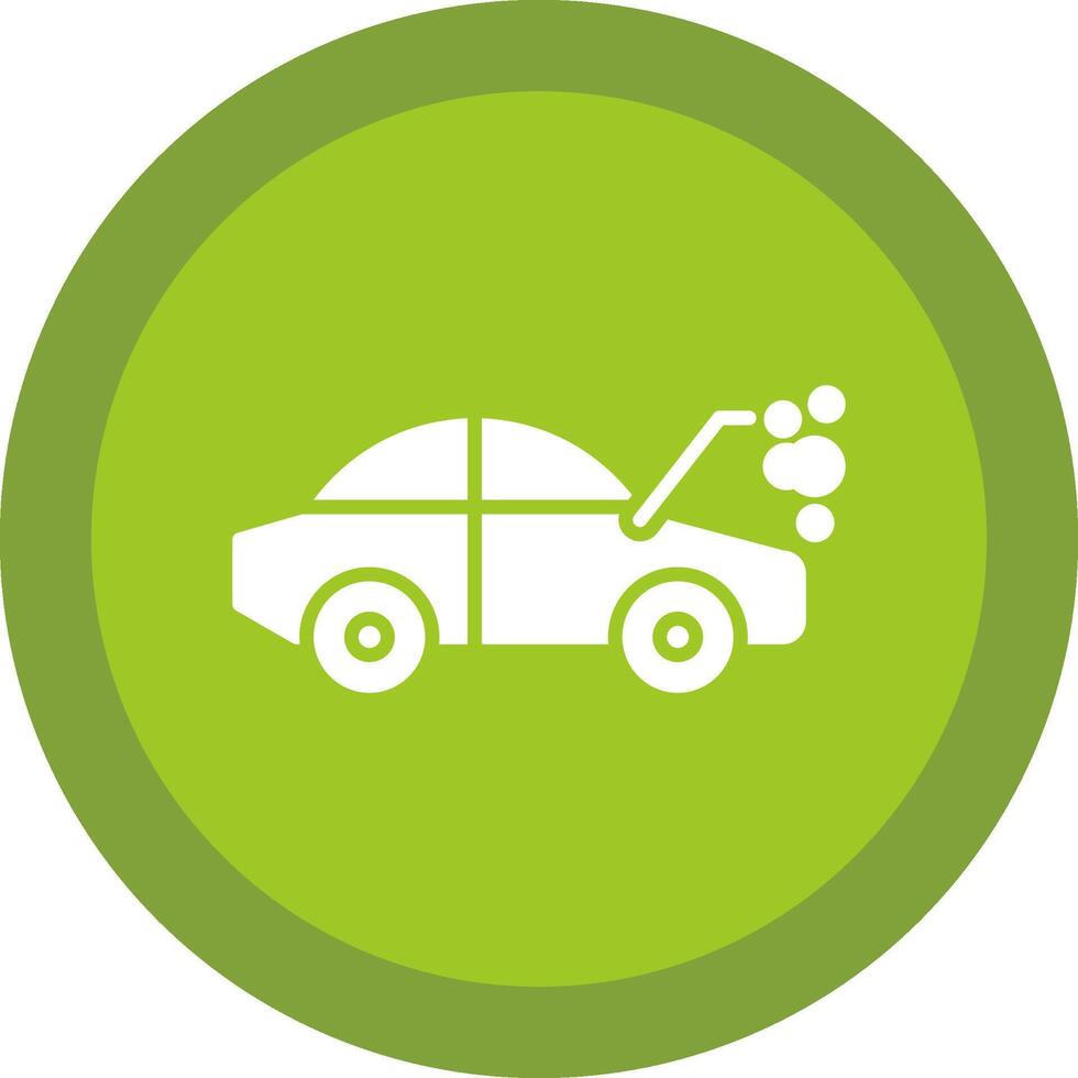 Car Breakdown Glyph Due Circle Icon Design vector