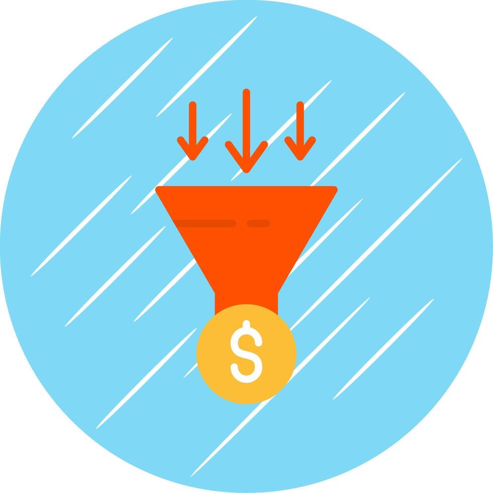 Conversion Optimization Flat Circle Icon Design vector