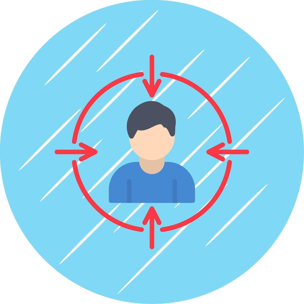 Target Audiences Flat Circle Icon Design vector