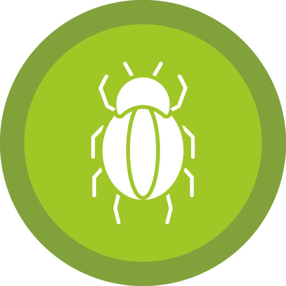 Spider Glyph Due Circle Icon Design vector