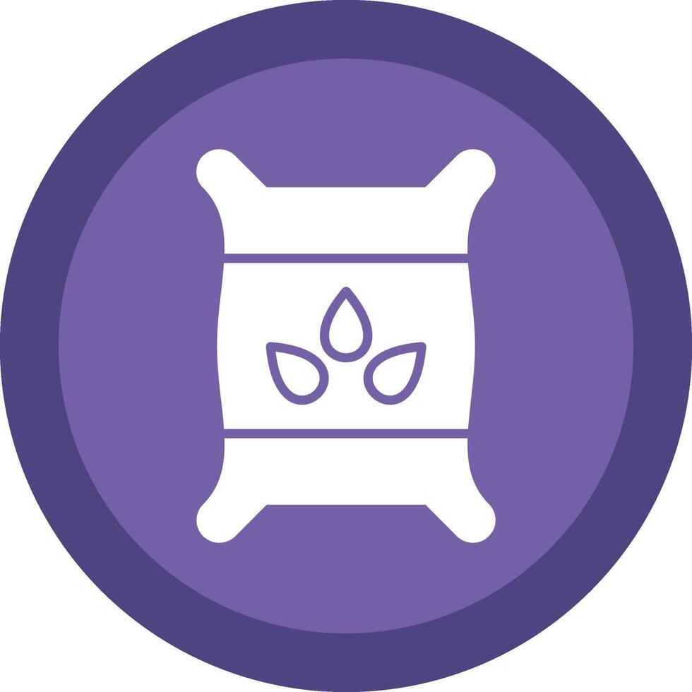 Seed Bag Glyph Due Circle Icon Design vector