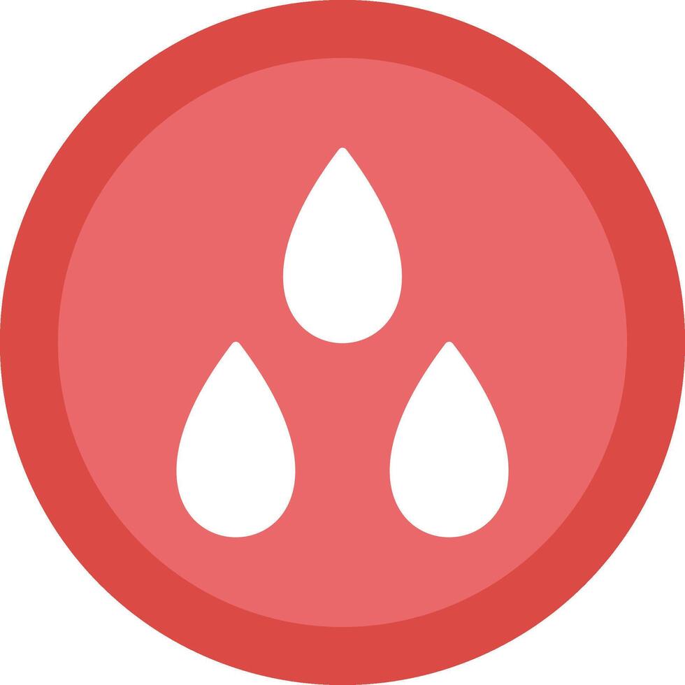 Water Drop Glyph Due Circle Icon Design vector