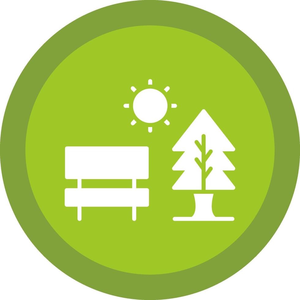 Park Glyph Due Circle Icon Design vector