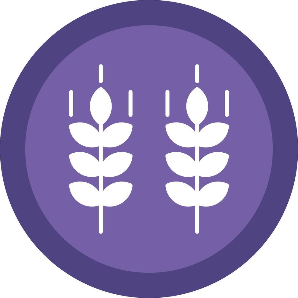 Wheat Glyph Due Circle Icon Design vector