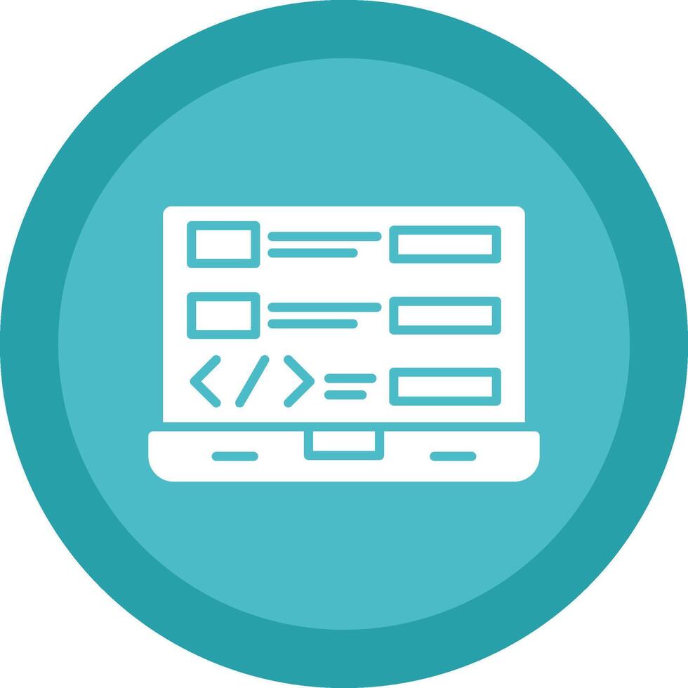 Coding Line Shadow Circle Icon Design vector