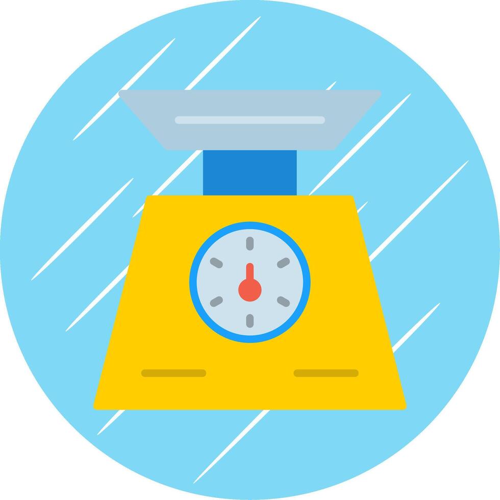 Weigh Scale Flat Circle Icon Design vector
